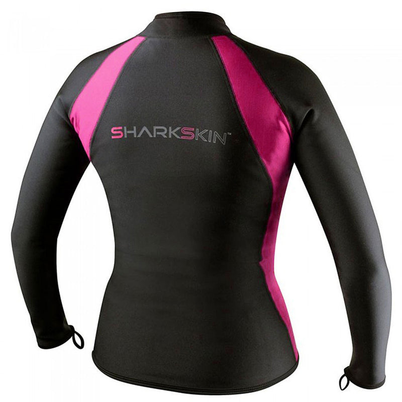 Open Box Sharkskin Womens Chillproof Long Sleeve Full Zip Shirt-Pink-US00 - DIPNDIVE