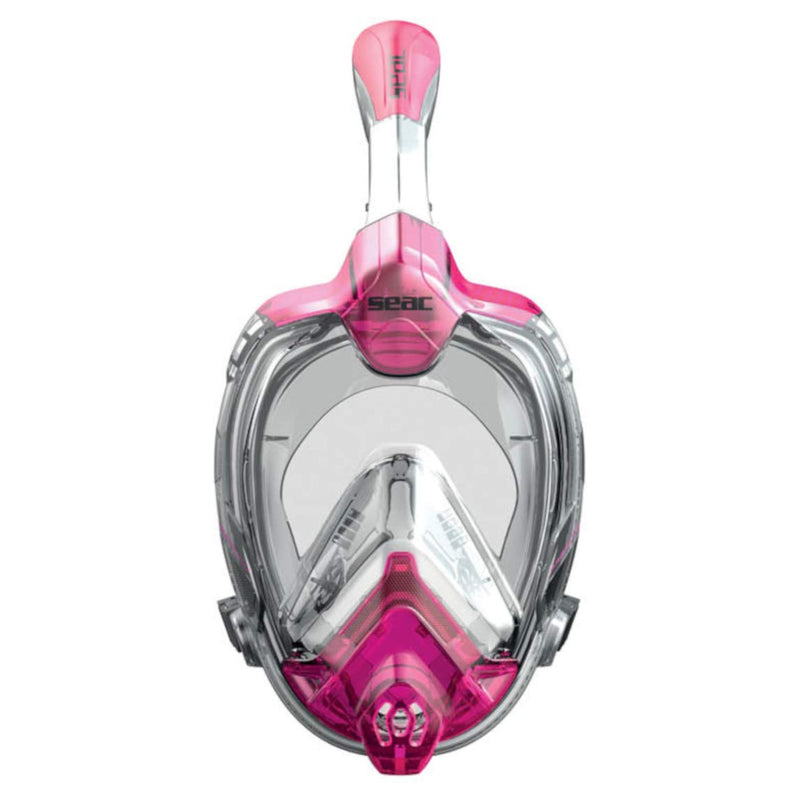 Open Box Seac Libera Full Face Mask for Medium Faces - Transparent / Pink, Size: S-M - DIPNDIVE