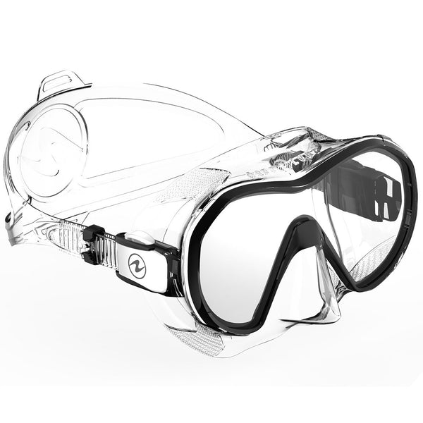 Open Box Aqua Lung Plazma Frameless Panoramic Diving Mask - Clear/Black - DIPNDIVE