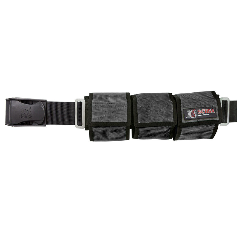 Open Box XS Scuba Pocket Weight Belt - Black - 30LB - DIPNDIVE