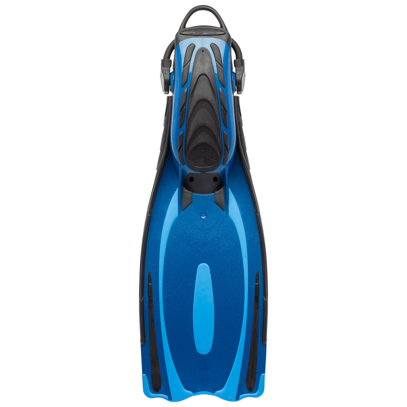 Used Cressi Reaction EBS Open Heel Dive Fins - Blue / Azure, Size: Small/Medium - DIPNDIVE