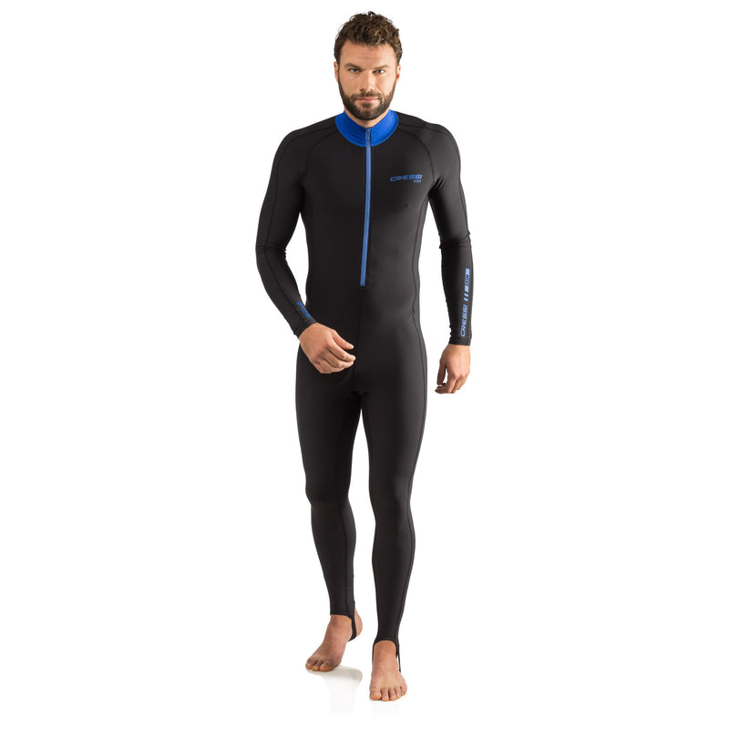 Used Cressi Skin Scuba Dive Full Suit - Black/Blue - Medium - DIPNDIVE