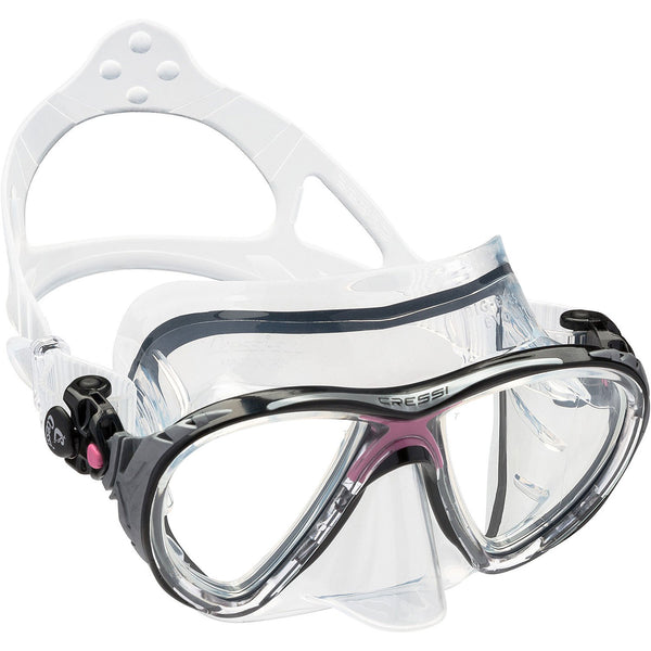 Open Box Cressi Big Eyes Evolution Adult Size Scuba Mask - Pink / Clear - DIPNDIVE