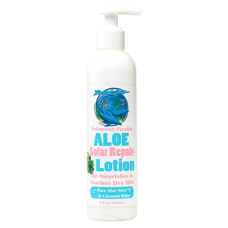 Land Shark Tropical Seas Solar Repair Polynesian Paradise Aloe Lotion 8.45oz - DIPNDIVE