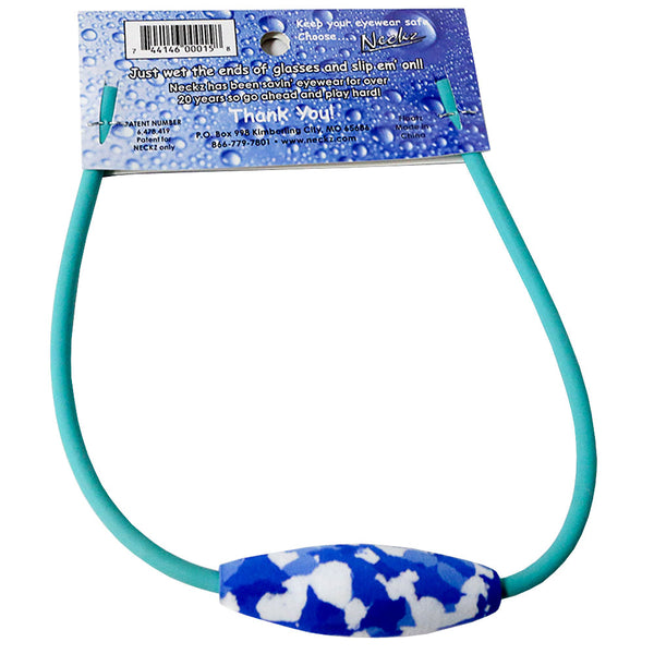 Innovative Scuba Concepts Neckz with Floater-Blue Camo with Turquoise Cord - DIPNDIVE