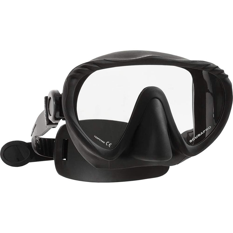 Open Box ScubaPro Ghost Dive Mask with EZ Open Strap - Black - DIPNDIVE