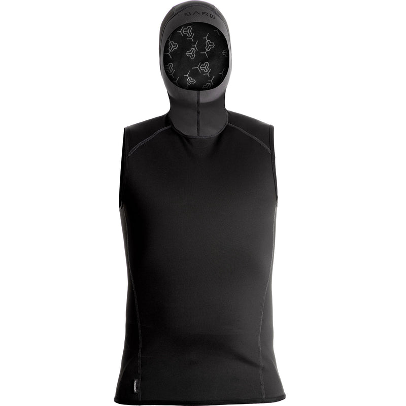 Open Box Bare Exowear Hooded Vest Unisex - Black - 3X-Large - DIPNDIVE