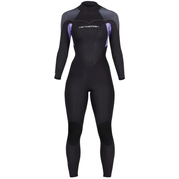 Open Box Henderson 3mm Women's Thermoprene Pro Dive Jumpsuit, Black / Purple, Size: 10 - DIPNDIVE