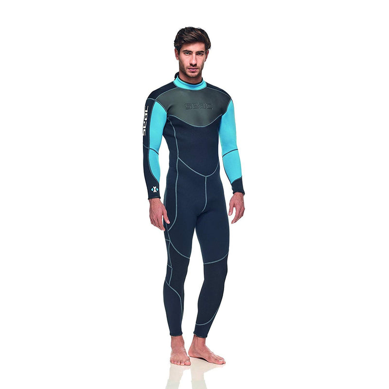 Seac 3mm Mens Sense High Stretch Comfortable Neoprene Full Wetsuit - DIPNDIVE