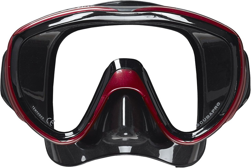 Used ScubaPro Flux Mask for Scuba Diving or Snorkeling - red - DIPNDIVE