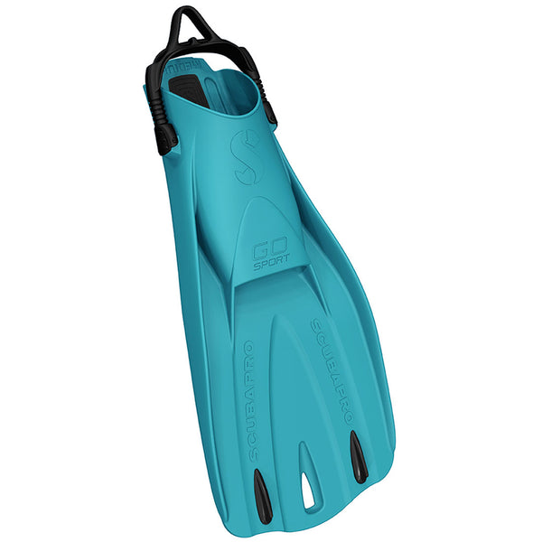 Open Box ScubaPro GO Sport Dive Fins, Turquoise, Size: X-Large - DIPNDIVE