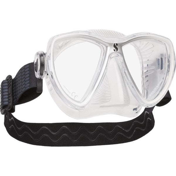 Used ScubaPro Synergy Mini Mask - Clear/White/Silver - DIPNDIVE