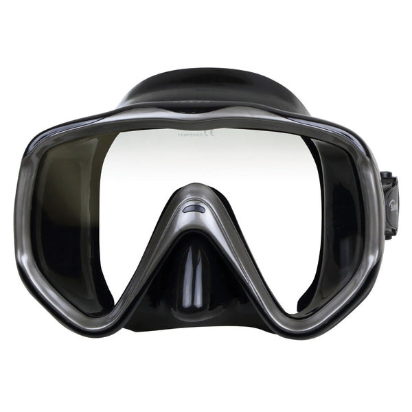 Used ScubaMax MK-176 Abaco Scuba Dive Mask - Silver / Black - DIPNDIVE