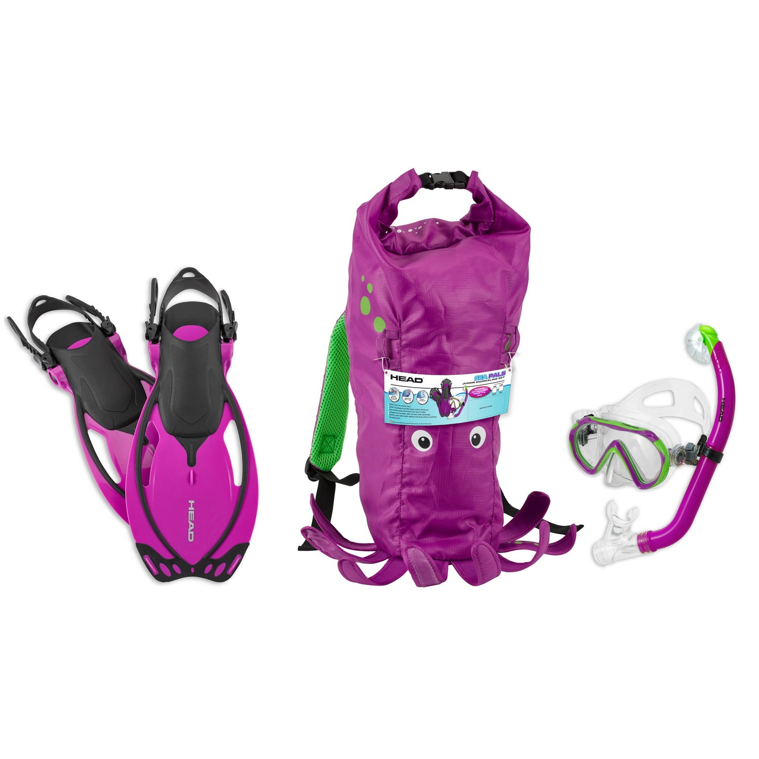 Used Mares Kids Sea Pals Character Set - Purple, Size Large/1-4 | DIPNDIVE