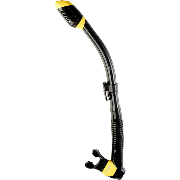 Open Box Cressi Supernova Dry Adult Size Snorkel-Black / Yellow - DIPNDIVE