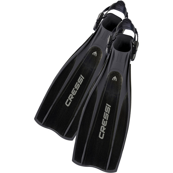 Used Cressi Pro Light Open Heel Fins-Black-Small/Medium - DIPNDIVE
