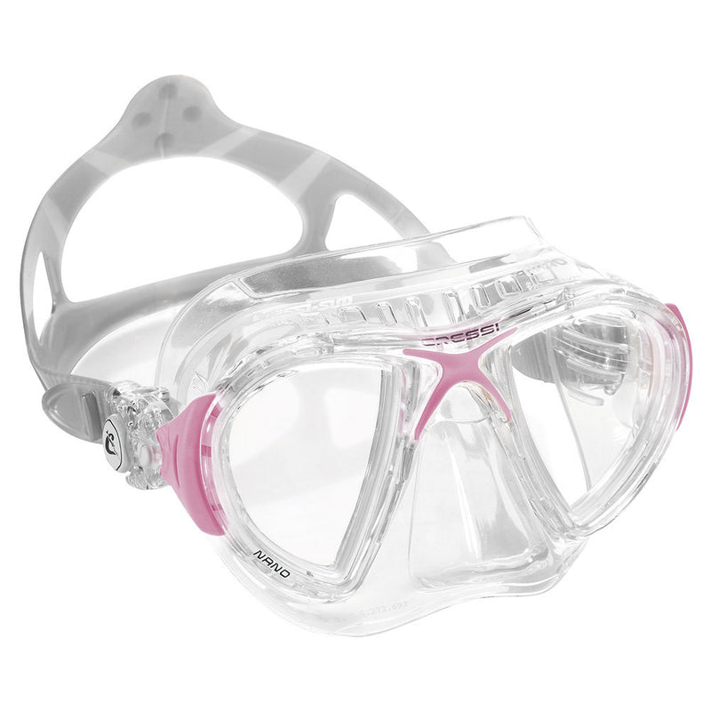 Open Box Cressi Nano Scuba Dive Mask - Clear / Pink - DIPNDIVE