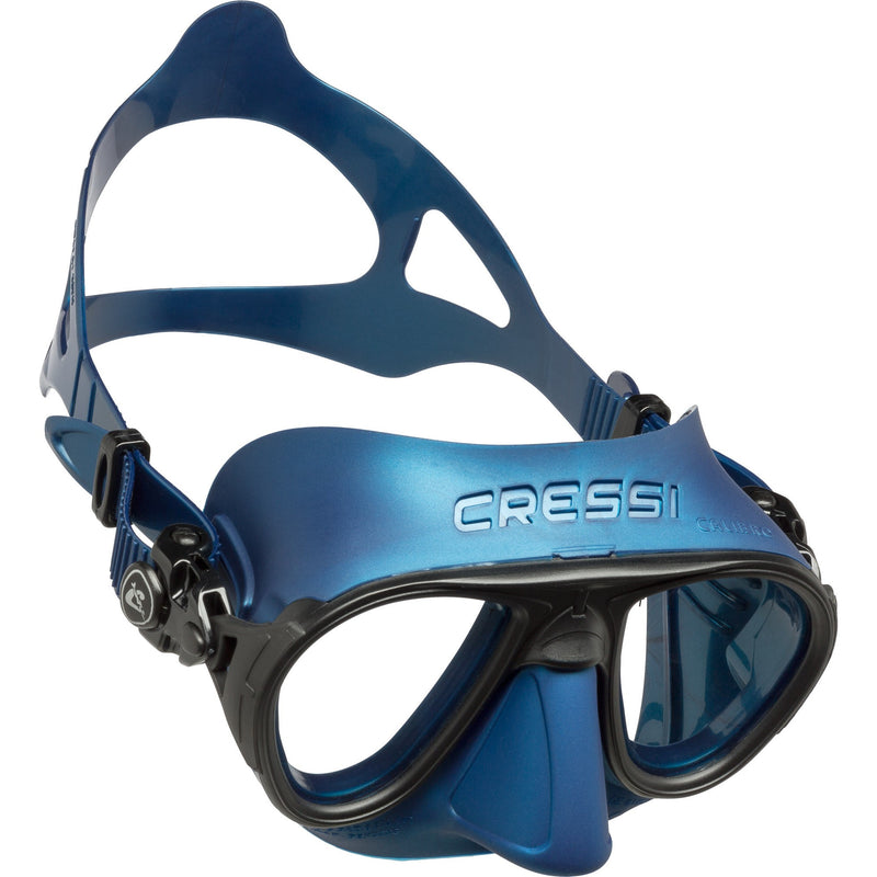 Open Box Cressi Calibro Dive Mask - Black/Blue Nery - DIPNDIVE