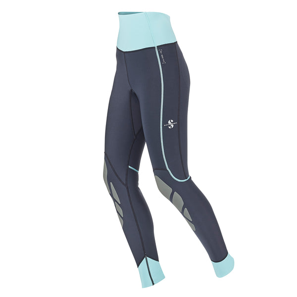 Used ScubaPro Women's 1.5mm Everflex Legging, Teal, Size: Medium - DIPNDIVE