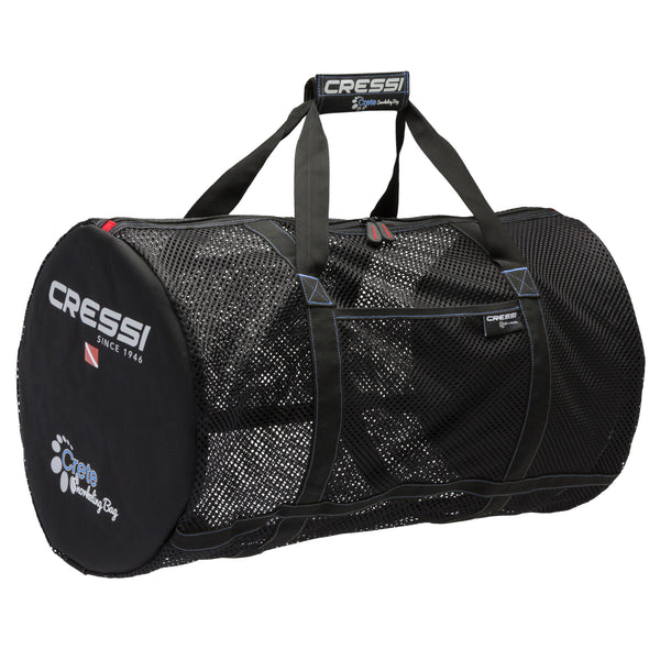 Used Cressi Crete Mesh Duffle Bag - Black/Blue - DIPNDIVE