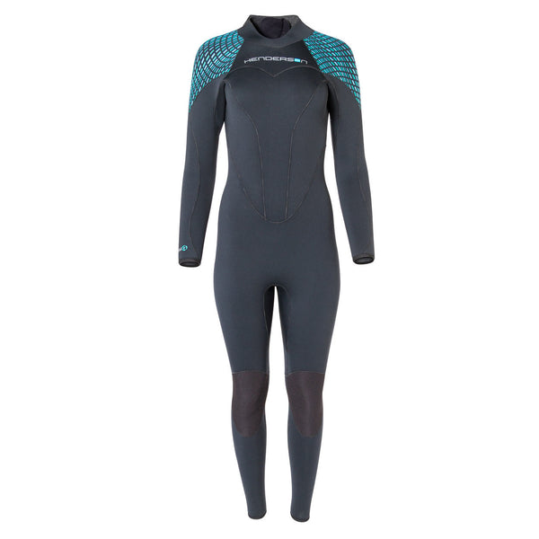 Open Box Henderson 5mm Womens Greenprene Back Zip Full Wetsuit - Black - 8 - DIPNDIVE