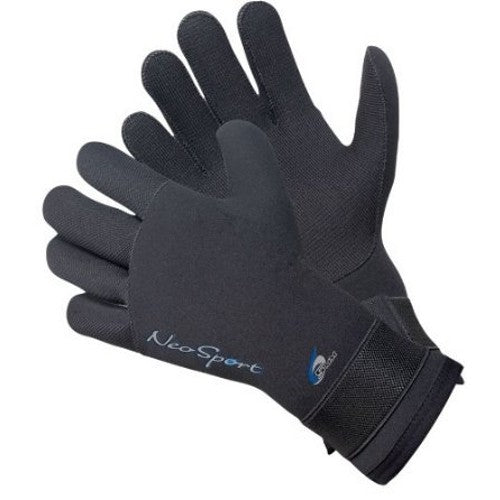 NeoSport 5mm Duratex Hook and Loop Scuba Diving Gloves - DIPNDIVE