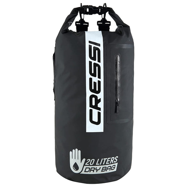 Used Cressi Premium Dry Bag - Black/Black - 20 LT - DIPNDIVE