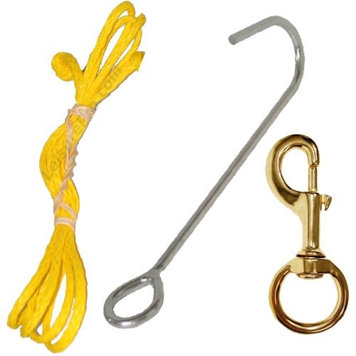 Trident Reef Drift Diver J-Hook with 50 Line and Clip - DIPNDIVE