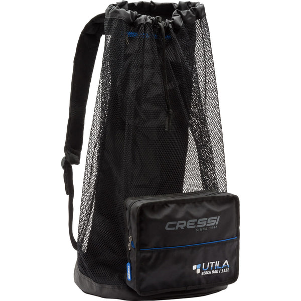 Cressi Utila Foldable Mesh Backpack-Black - DIPNDIVE
