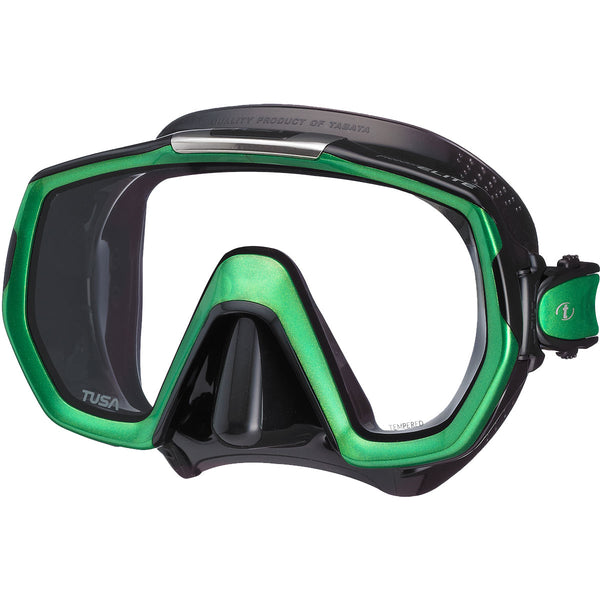 Open Box Tusa M-1003 Freedom Elite Dive Mask - Black/Energy Green - DIPNDIVE
