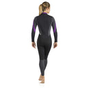 Open Box Cressi 3mm Bahia Lady Front-Zip Full Wetsuit, Black / Lilac, Small - DIPNDIVE