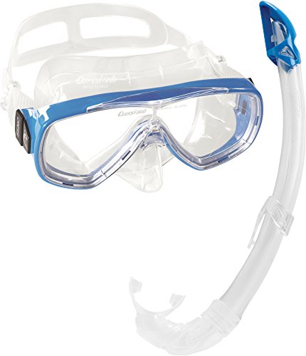 Open Box Cressi Onda Mare Mask and Mexico Snorkel Combo Clear/Blue - DIPNDIVE