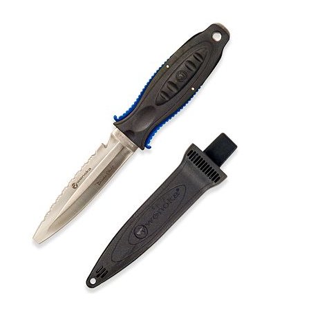 Deep See Big Squeeze Stainless Steel Dive Knife  - Blunt Tip - DIPNDIVE