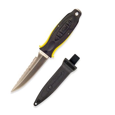 Deep See Big Squeeze Stainless Steel Dive Knife  -  Drop Point - DIPNDIVE