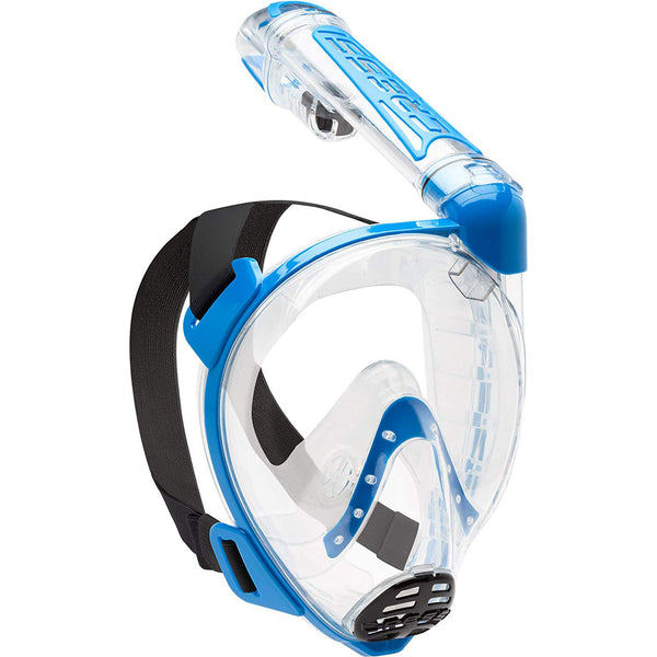 Open Box Cressi Duke Dry Full Face Mask, Clear/Blue, Size: Small/Medium - DIPNDIVE