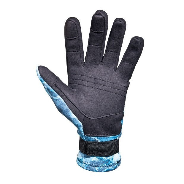 Mares 2mm Amara Camo Blue Scuba Diving Gloves - DIPNDIVE