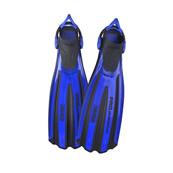 Used Seac Propulsion S Open Heel Scuba Diving Fins - Blue, L-XL / 43-45 - DIPNDIVE