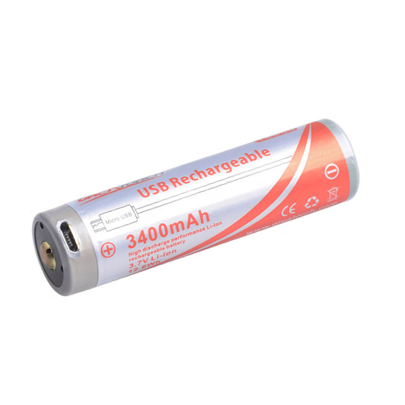 OrcaTorch 18650 USB Battery (3400mah) - DIPNDIVE