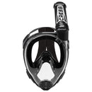 Used Cressi Duke Dry Full Face Mask, Black/Black, Size: Small/Medium - DIPNDIVE