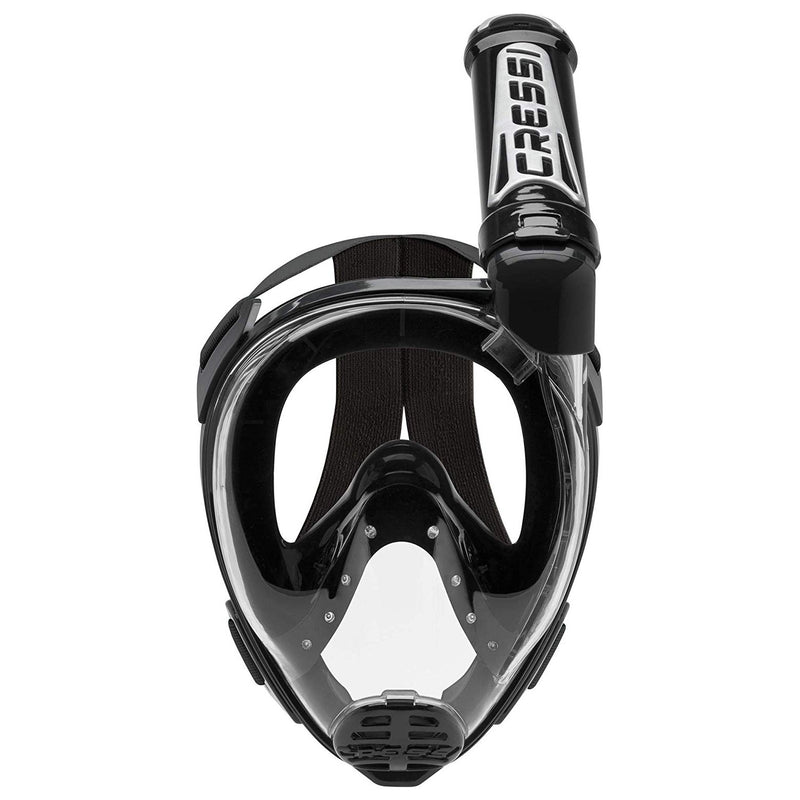 Open Box Cressi Duke Dry Full Face Mask, Black/Black, Size: Small/Medium - DIPNDIVE