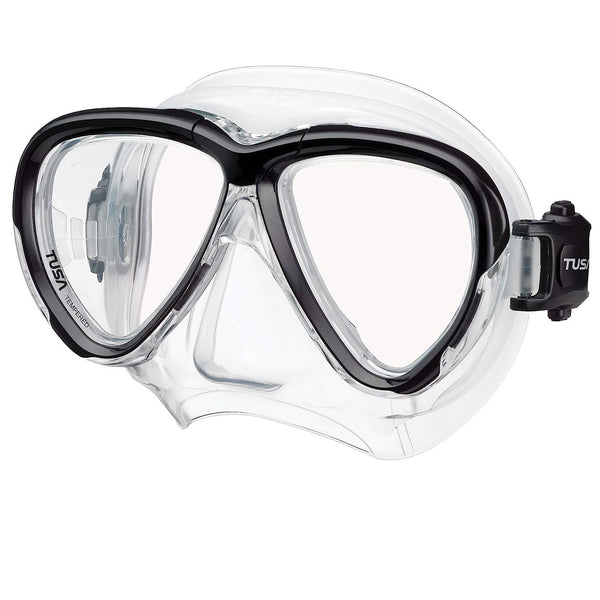 Open Box Tusa Intega Scuba Diving Mask - Black - DIPNDIVE
