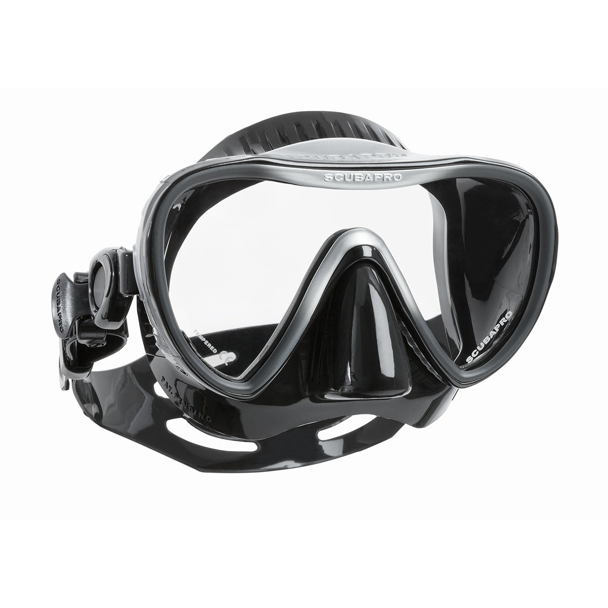 Used ScubaPro Synergy 2 TruFit Scuba Dive Mask, Black / Silver | DIPNDIVE