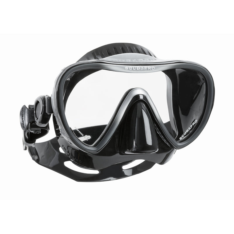 Used ScubaPro Synergy 2 TruFit Scuba Dive Mask, Black / Silver - DIPNDIVE