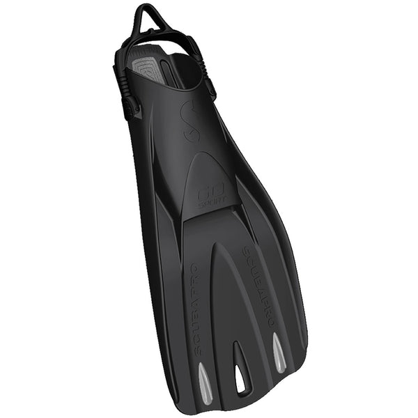 Used ScubaPro GO Sport Dive Fins, Black, Size: Large - DIPNDIVE