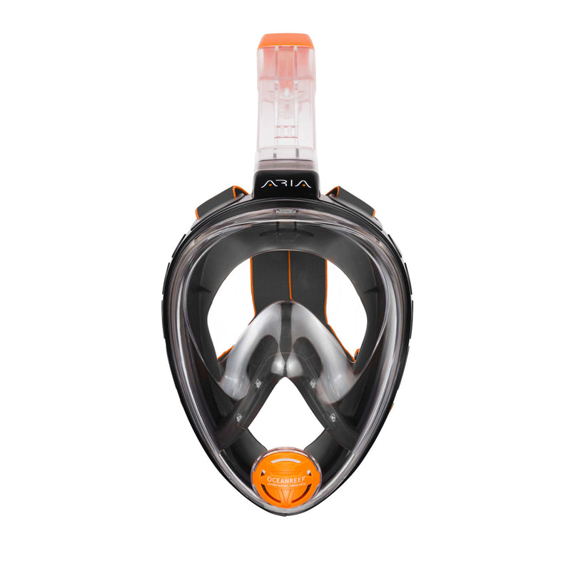 Used Ocean Reef Aria Classic Full Face Snorkel Mask - Black / Clear, Size: Small/Medium - DIPNDIVE