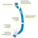 Open Box Cressi Mini Bonete Pro Dry Set Children, Blue / White, Size: Large/X-Large - DIPNDIVE