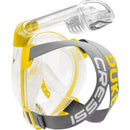 Open Box Cressi Duke Dry Full Face Mask, Clear/Yellow, Size: Medium/Large - DIPNDIVE