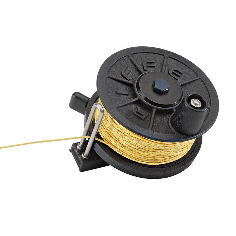 Riffe HORIZONTAL N.F. REEL (200 ft. x 600 lb.Spectra Line) - FLAT MOUNT - INCLUDED PIGTAIL - DIPNDIVE