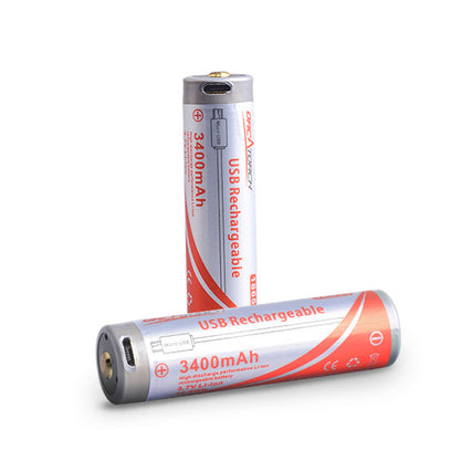 OrcaTorch 18650 USB Battery (3400mah) - DIPNDIVE