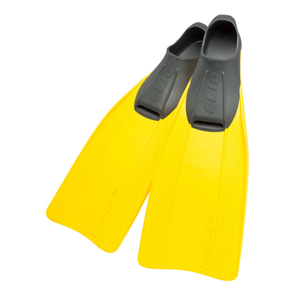 Used Cressi Clio Full Foot Fins - Yellow - 7-8 (41/42) - DIPNDIVE